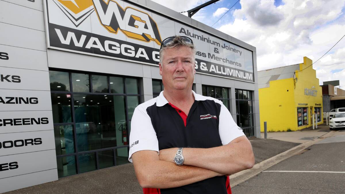 DEBT: Wagga Glass & Aluminium managing director Kevin Roben says the NSW Land and Housing Corporation is largely to blame for him being left $40,000 out of pocket after a social housing builder collapsed. Picture: Les Smith
