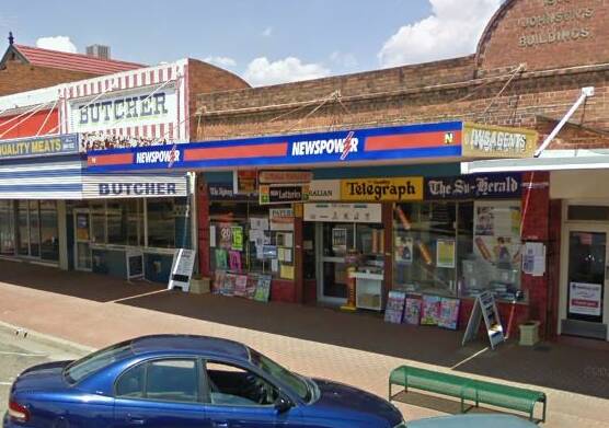 Gundagai Newsagency, where a woman purchased a $1.8 million winning ticket for Saturday's Lotto draw. 