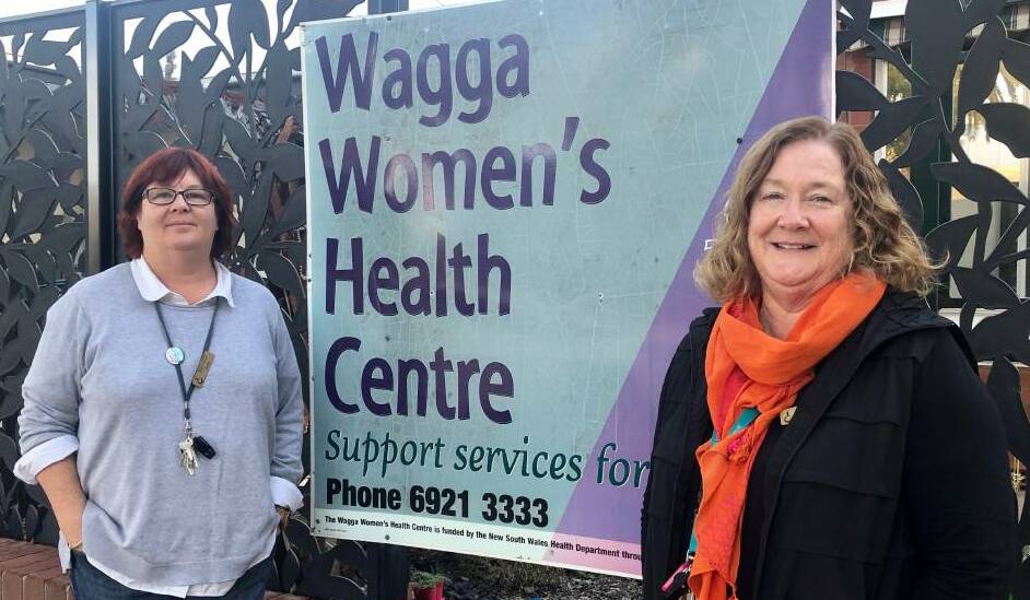 Julie Mecham and Gail Meyer at the Wagga Women's Health Centre