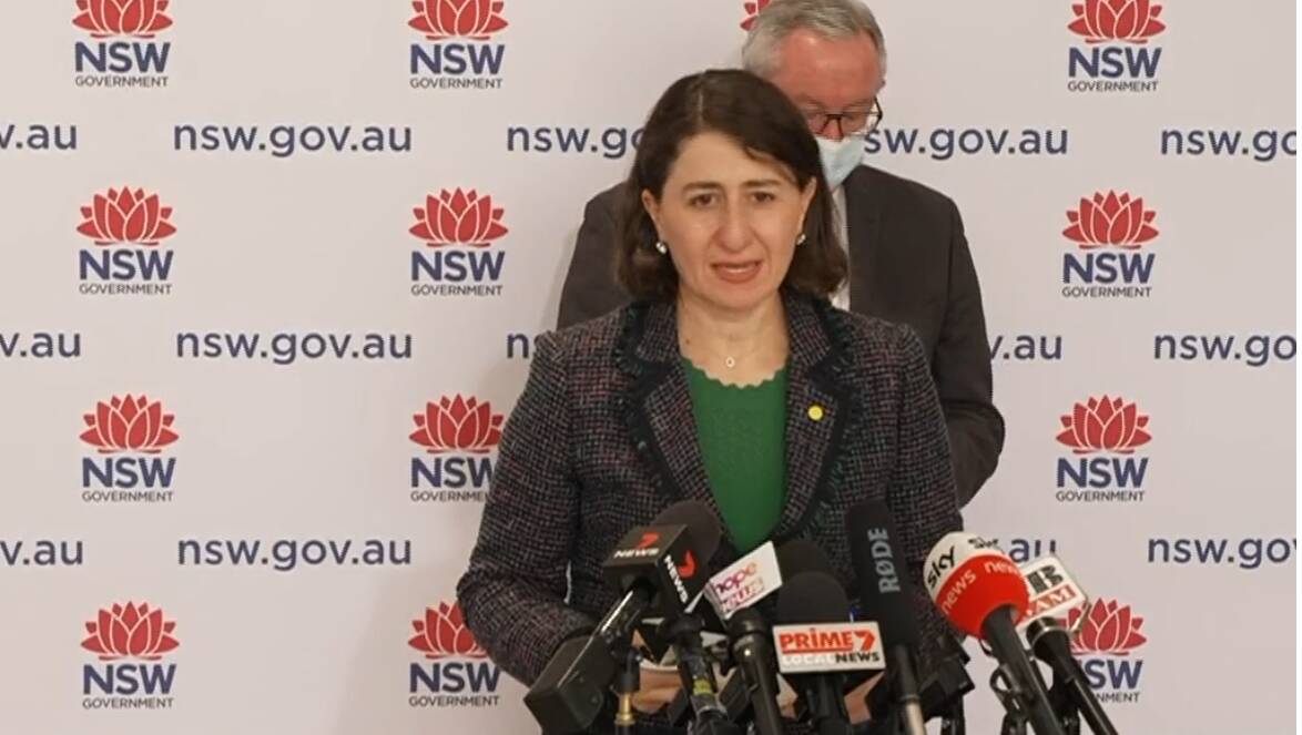 NSW Premier Gladys Berejiklian provides a COVID-19 update on Thursday morning. Picture: Facebook/Gladys Berejiklian.