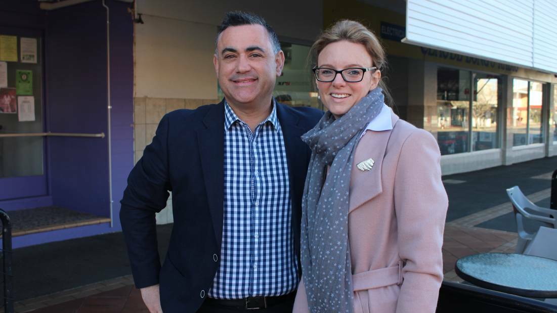 Cootamundra MP STeph Cooke and NSW Deputy Premier and Nationals leader John Barilaro, who have both been targeted by the Australian Christian Lobby over abortion laws.