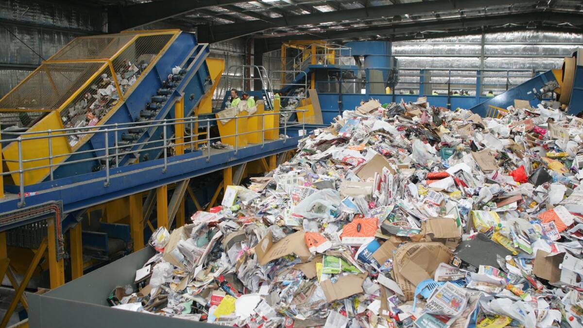 FUTURE POSSIBILITY:Kurrajong Waste Recycling's sorting operation at Gregadoo Waste Facility. A government ban on recycling exports could open up new industrial investment in Wagga.