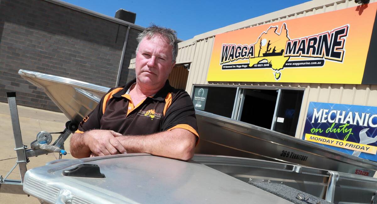 Wagga Marine owner Craig Harris, who has applied for the federal government's new 'JobKeeper' wage subsidies for businesses affected by the coronavirus. Picture: Les Smith