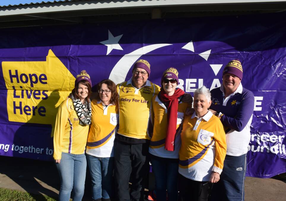 START: Wagga Relay for Life committee members Ange Roberts, Leonie McCallum, Greg Johnson, Linda Hoey and Narelle and Duncan Potts launch the five-month planning period for the cancer fundraiser on Saturday.