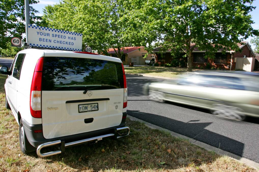 Warning signs will return to mobile speed cameras in NSW in a limited form from February. In the meantime, Wagga has set a new record for the number of monthly fines via hidden cameras. Picture: Andrew Sheargold