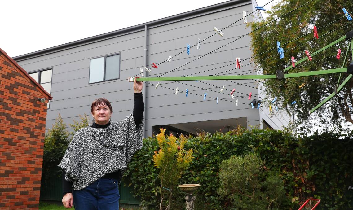 IMPACT: Forsyth Street resident Margaret Whalan says her privacy and access to light have been affected by two-storey housing next door