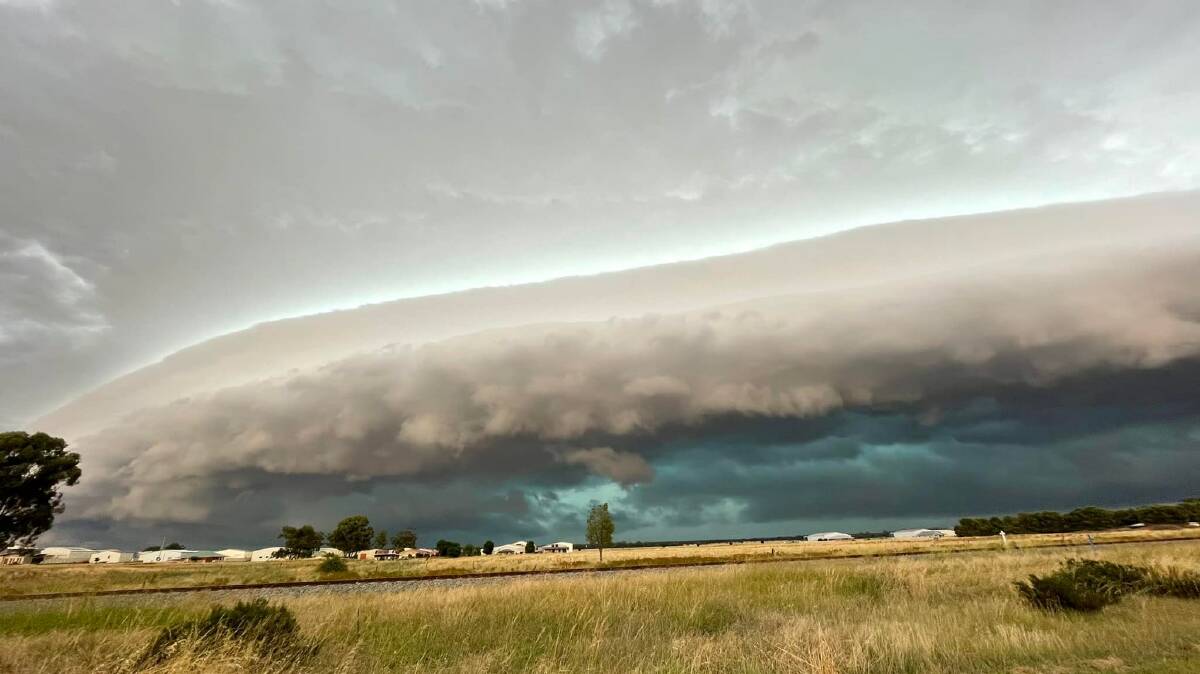ONe of last week's storms over Temora. The Bureau of Meteorology has issued new severe weather and flood warnings across the Riverina on Tuesday. Picture: Glenn Sheehan