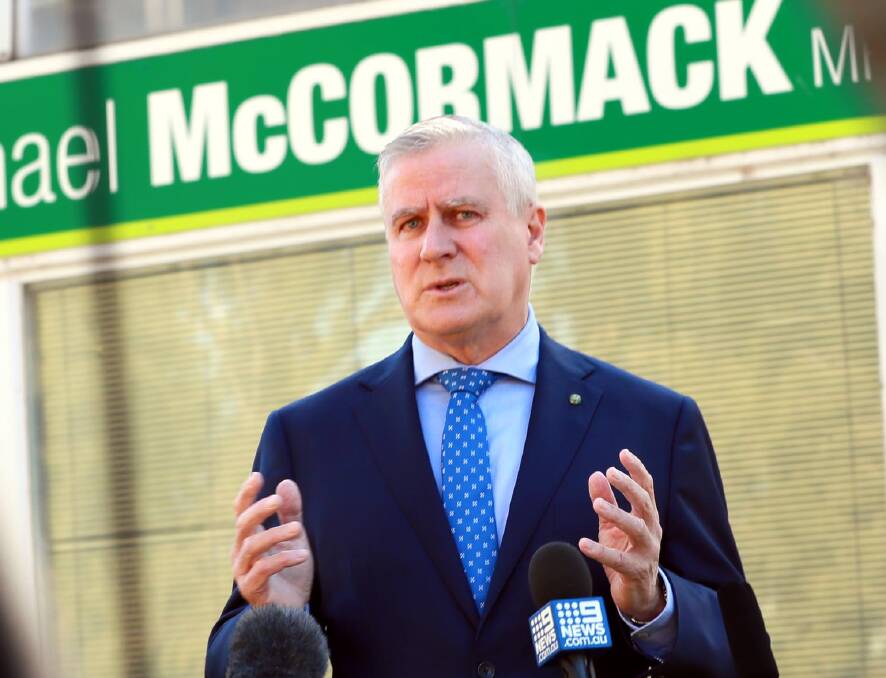 Riverina MP Michael McCormack announces a homebuyer stimulus package in June. Mr McCormack now says the Riverina is showing 'signs of recovery' due to a reduction in the number of unemployment payments.
