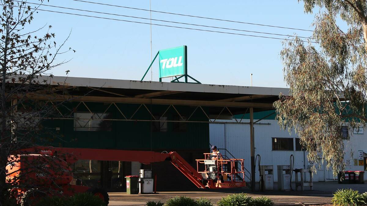 Toll Group's depot on Travers Street in Wagga. The national freight and logistics company will close its bulk liquids business that shares the site with the parcel division, affecting up to 20 workers. Picture: Emma Hillier.