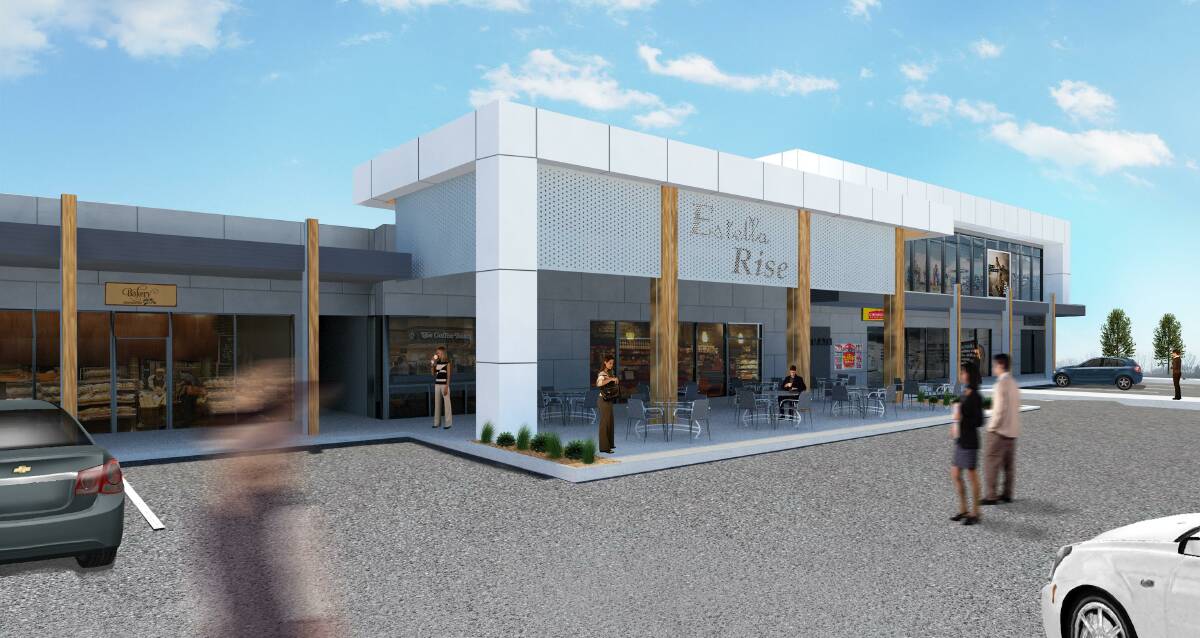 An artist's impression of the proposed Estella Shopping Centre, which has gone out to tender for a building contractor. Picture: Raine and Horne Commercial. 