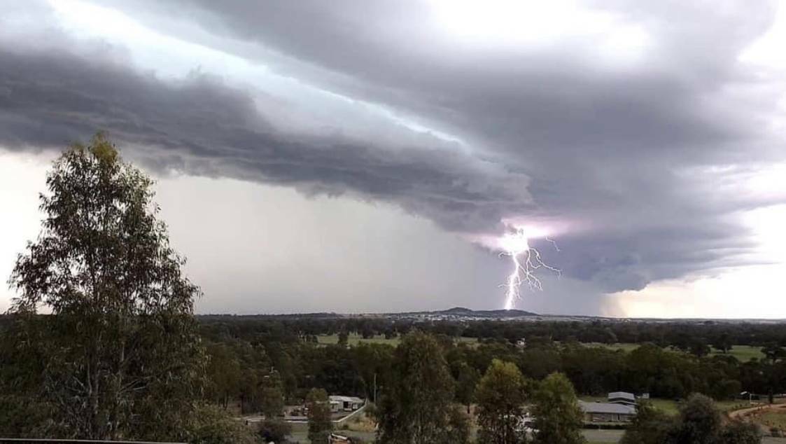 Lightning over Wagga in 2020. Picture: Shane McDermott