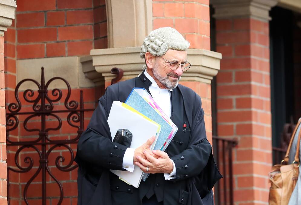 Wagga City Council's senior counsel Robert Goot leaves Wagga courthouse after a hearing of Alan Eldridge's unfair dismissal case at the Supreme Court.