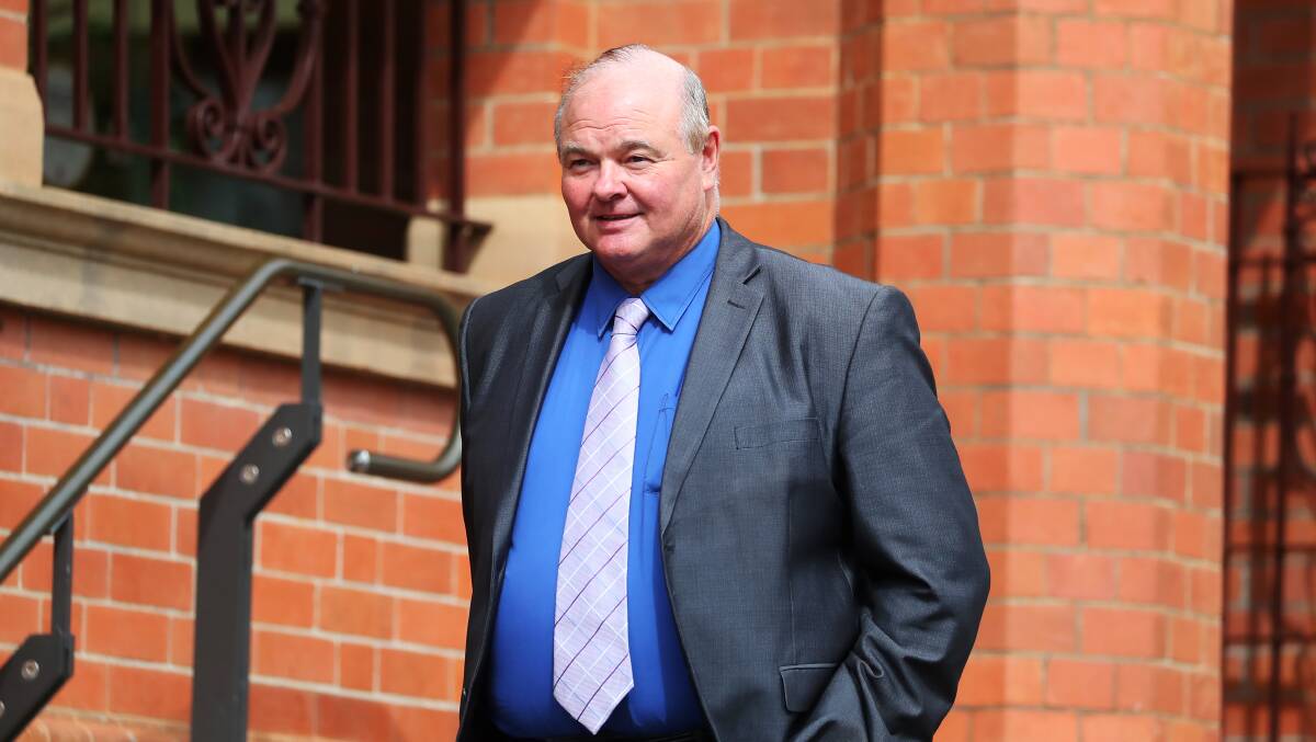 Former Wagga City Council general manager Alan Eldridge leaves Wagga courthouse in March after the final day giving evidence in his unfair dismissal lawsuit. The Supreme Court judgment on the case is due on Wednesday afternoon. 