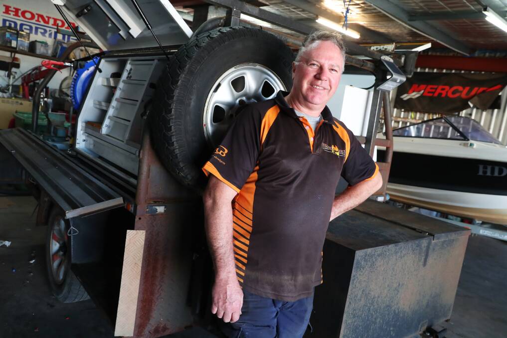 ADAPTING: Wagga Marine owner Craig Harris is switching from a dealership to mobile boat repairs in response to economic impacts from the pandemic. Picture: Emma Hillier