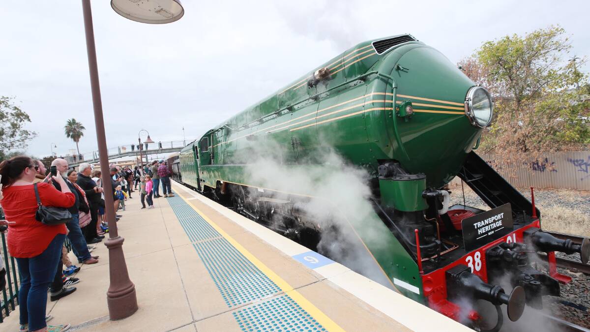 The steam train locomotive 3801 provided rides from Wagga Railway Station to Uranquinty earlier in April.
