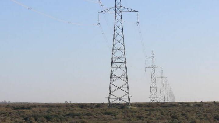 An example of the type of high-voltage power line that TranGrid wants to build between Wagga and South Australia as part of Project EnergyConnect. Picture: TransGrid