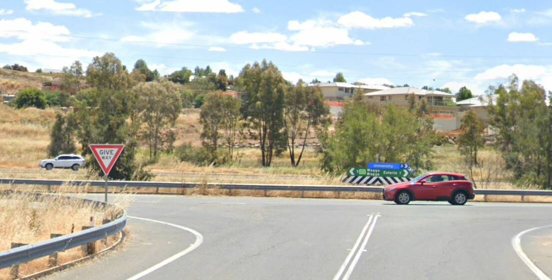 The Booroma Street intersection at Estella where a Fijian migrant worker caused a car crash while drink driving in November. Picture: Google Earth