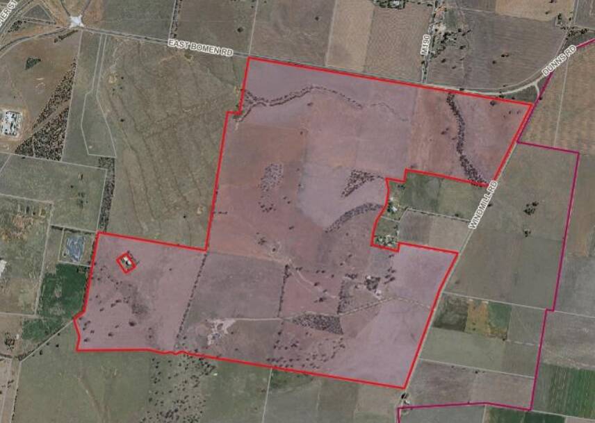 Site of the proposed solar farm by Terrain Solar. Picture: Wagga City Council