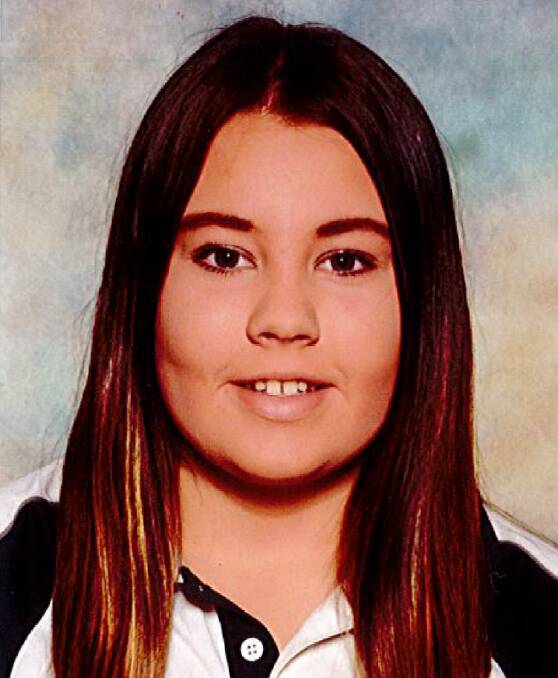 MISSING: Abbey Yates, 15, is listed by police as missing from Yass. She was last seen wearing black tights and a black and white sports jacket. Picture: NSW Police