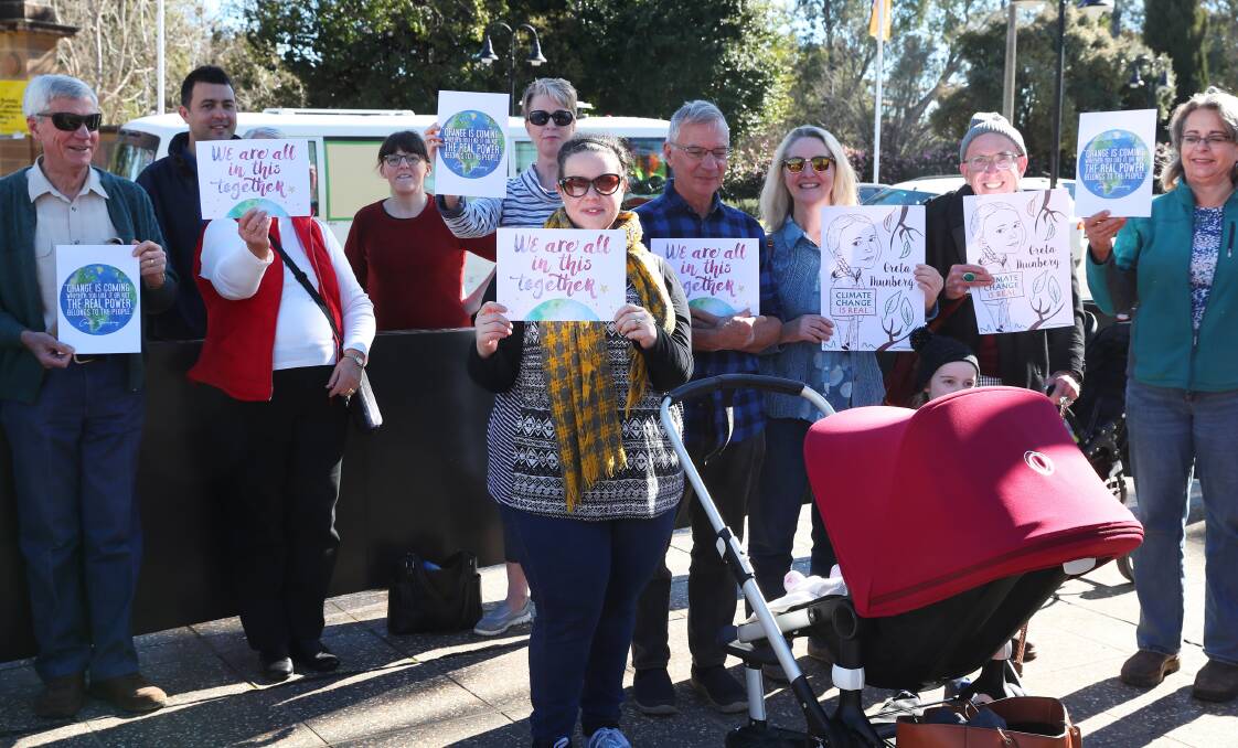 ACTION: Protesters flooded the civic precinct in June calling on Wagga City Council to enforce a climate emergency. Picture: Emma Hillier