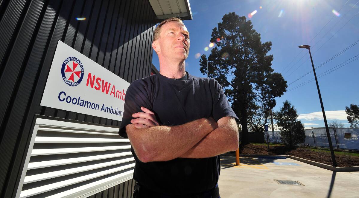 CONCERNED: Steve Pearce, Australian Paramedics Association NSW secretary, at Coolamon Ambulance Station.