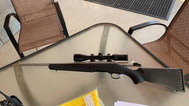 One of the firearms police found at the 57-year-old man's property. Picture: NSW Police