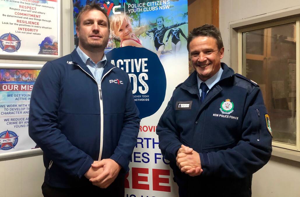 COLLABORATION: PCYC regional manager Brett Summerville with Joe Cassar - NSW Police Assistant Commissioner for capability, performance and youth command - at Wagga PCYC on Monday. Picture: Toby Vue.