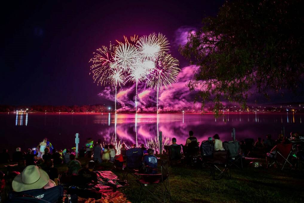 COLOURFUL SHOW: The 2017 Skyworks at Lake Albert had 1.5 tonnes of fireworks rocketing into the sky. This year's event is expected to be larger with more live entertainment, food vendors and a bigger crowd of Riverina residents.