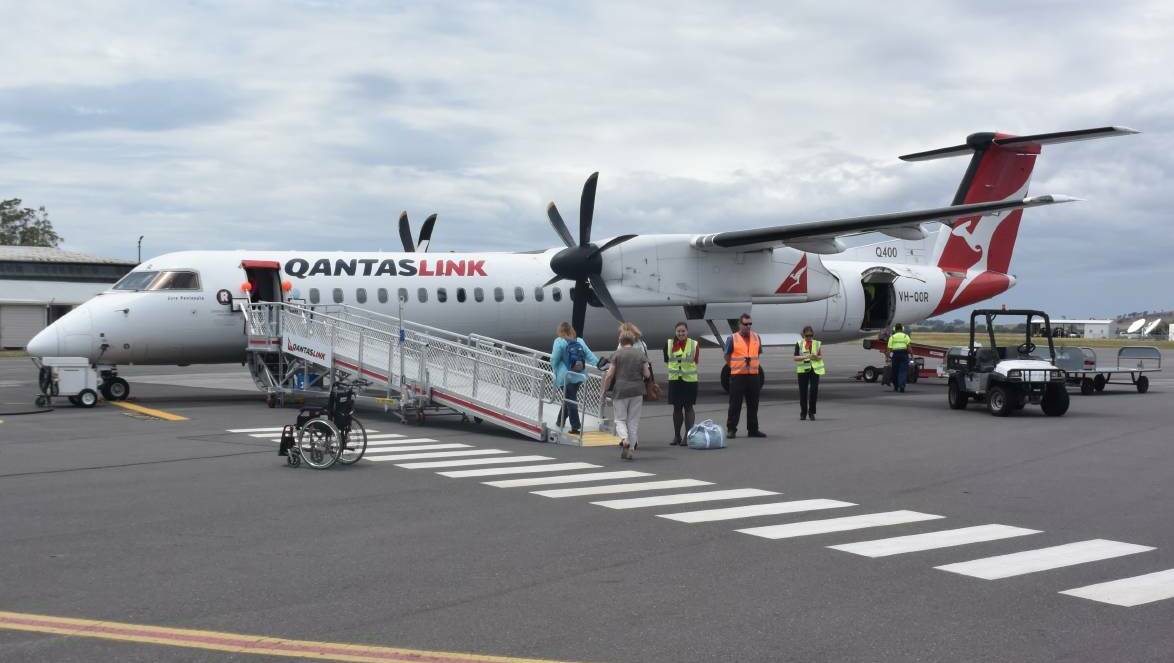 Qantas at Wagga Airport.