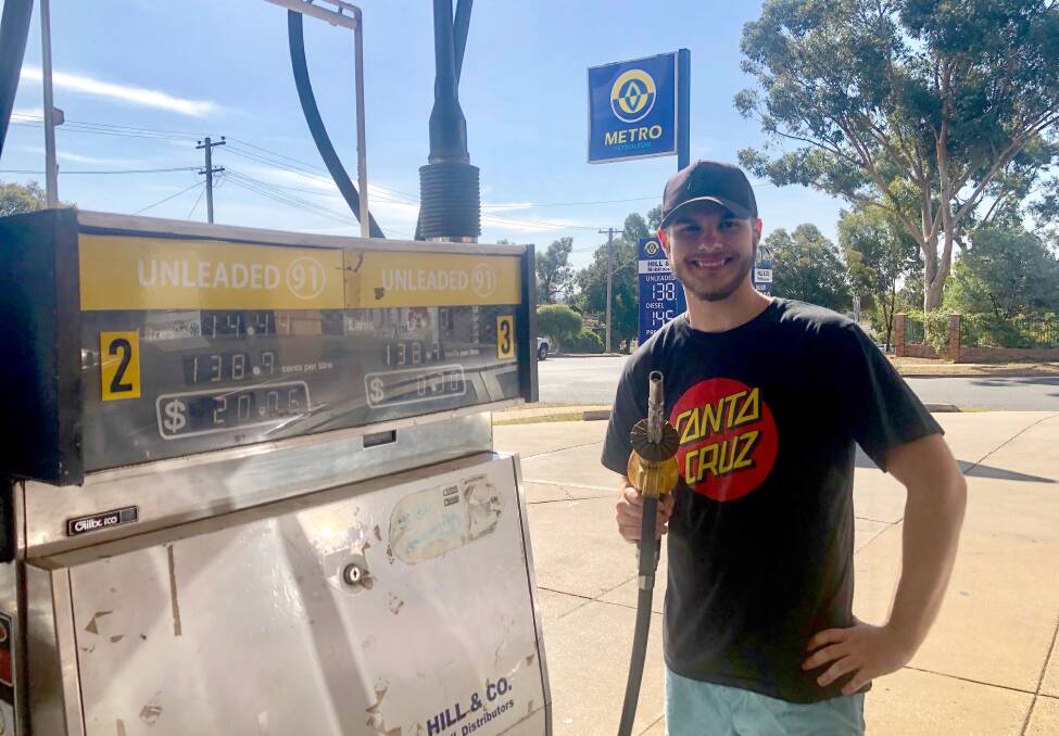 SHOP AROUND: Thomas Kyle says the large gap between the cheapest and most expensive petrol prices in Wagga is not ideal. Picture: Toby Vue