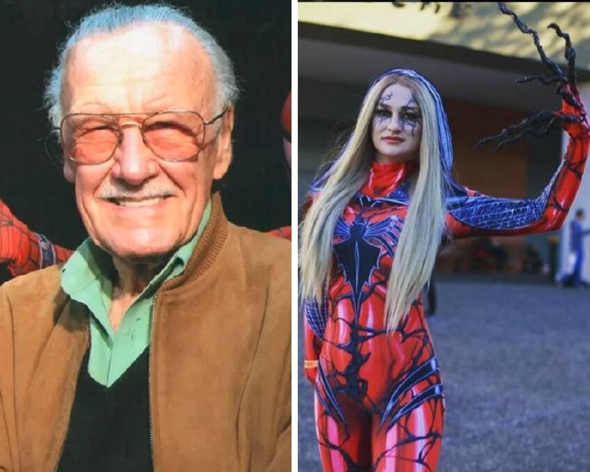 COMICS LEGEND: Stan Lee has died at 95 years old. Riverina comics fan Isabella Hurst dressed up as Carnage Gwen, a character from the Spider-Man universe that Mr Lee created. Pictures: Adam Fulton and Isabella Hurst