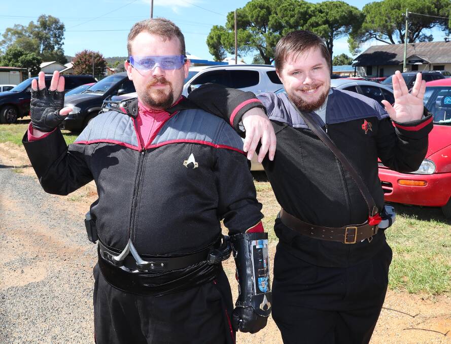 POP CULTURE FANS: Ross Manuel from Goulburn and Peter Hough from Wagga dressed up as characters from Star Trek at the 2018 GAMMA Con.