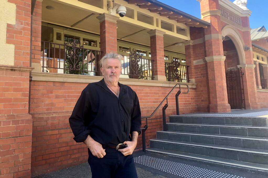 BID FOR FIREARMS: Farmer Vincent Gregory Nowlan, 63, from Bimbi outside Wagga Courthouse after his appeal was dismissed. Picture: Toby Vue