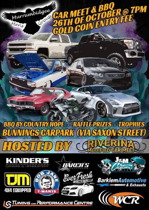 Poster of this Saturday's car meet. Picture: Paul Liquorish/Riverina Modified Car Meet