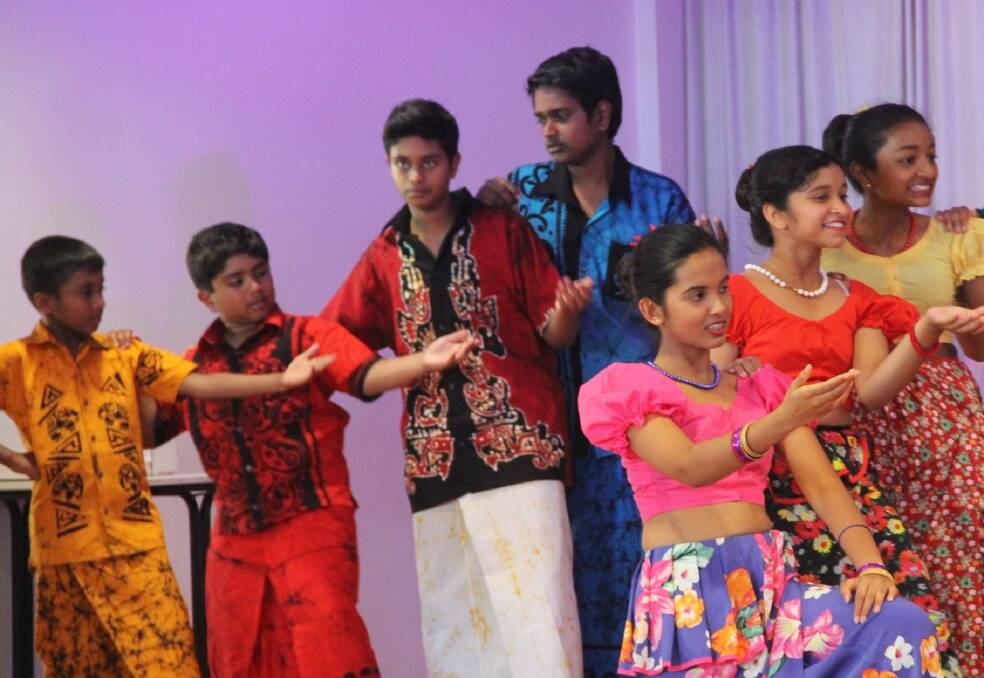 COLOURFUL: Some of the young performers at the Wagga Sri Lankan Community Association’s annual cultural show on Saturday night. Picture: Supplied
