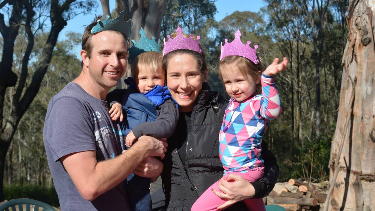 FAMILY TIME: Ben and Laurenn Lott with their two-year-old son, Lleyton, and four-year-old daughter, Charlize before Mr Lott was diagnosed with brain cancer. Picture: Supplied