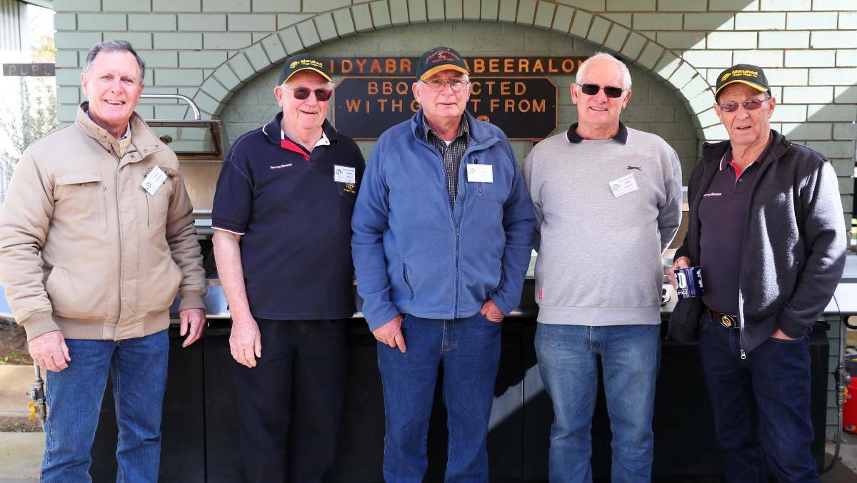 SUCCESS: Wagga Men's Shed members Tony Robinson, Glen Willis, Noel Adams, Rod Walmsley and Tony Mason during the 10th anniversary earlier in 2018. Picture: Emma Hillier