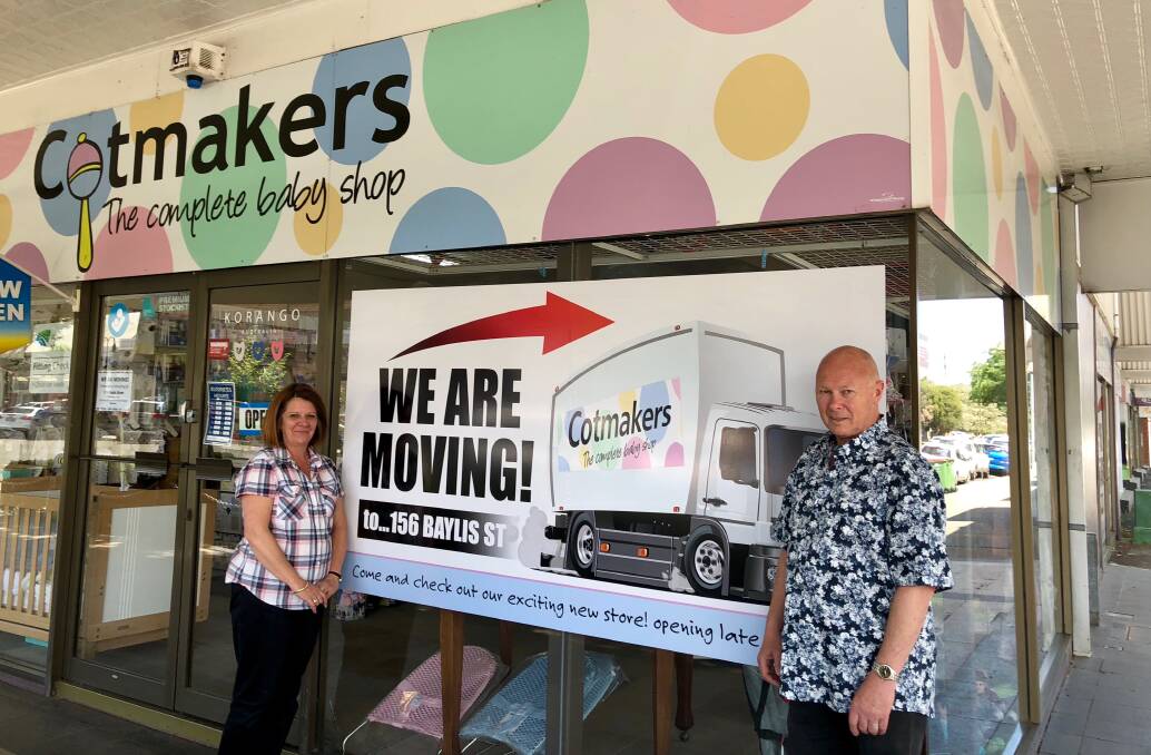 MOVING TIME: Kaylene and Brad Blackburn, owners of Cotmakers, are set to move premises. Picture: Toby Vue