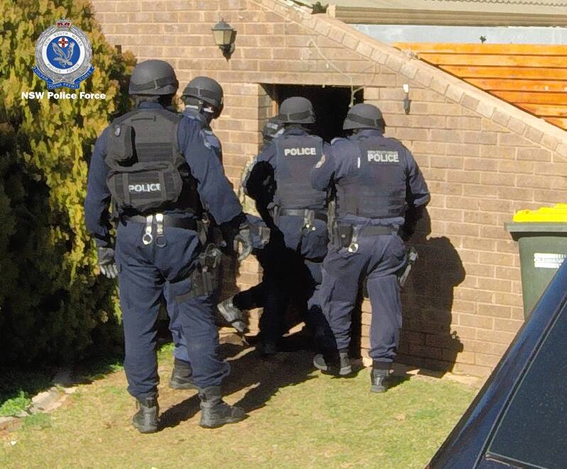 RAIDS: Police executed six search warrants across Narrandera on Wednesday resulting in the arrests of six people. Pictures: NSW Police