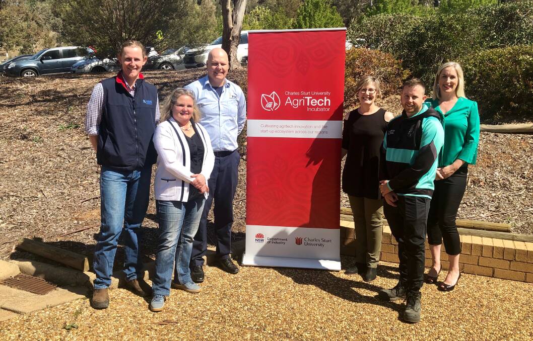 INNOVATION: A number of the participants of the CSU AgriTech Incubator program. Tom Williams, Jane Quinn, Stephen Cork, Annette Davies, Zac Robinson and Siobhain Howard. Picture: Toby Vue
