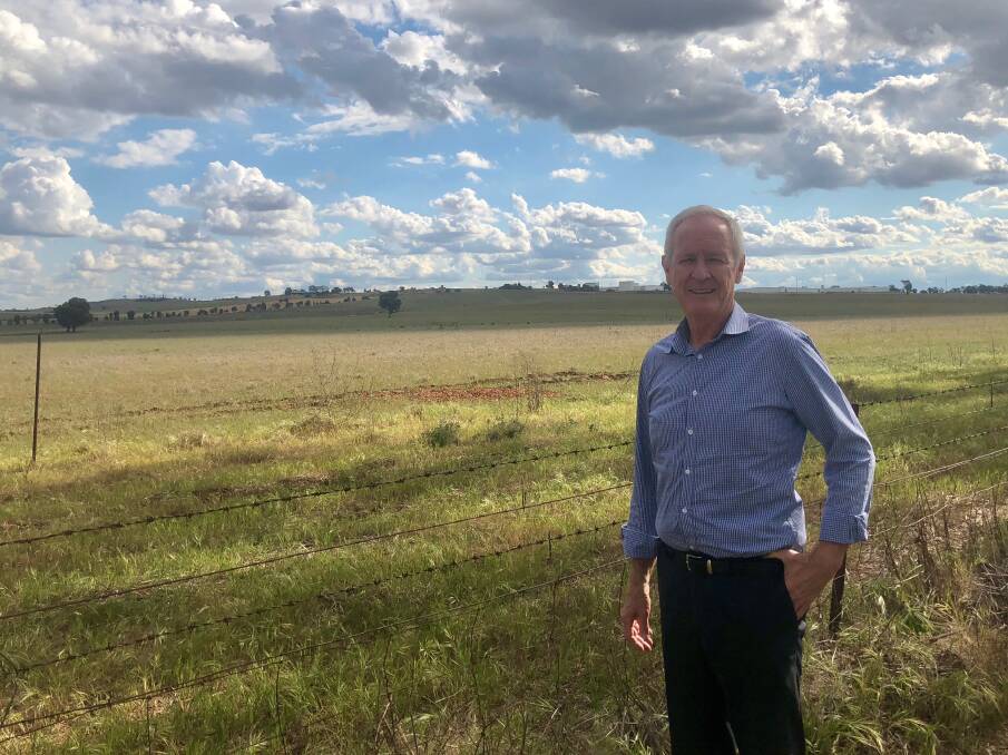 READY TO BUILD: Renew Estate's project coordinator Chris Fitzpatrick at the Bomen site where the $164 million solar farm will be built. The NSW government's approval of the proposal was announced yesterday. Picture: Toby Vue