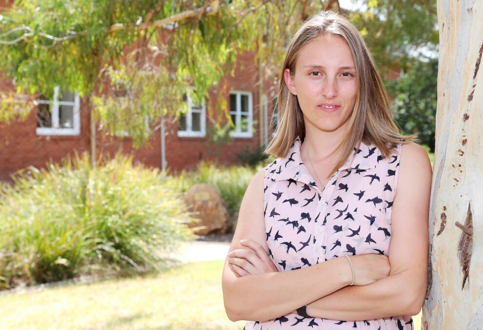 FUTURE: Wagga's Charles Sturt University student Cara Wilson will be presented with an Australia Day Award on Wednesday. Picture: Kieren L Tilly   