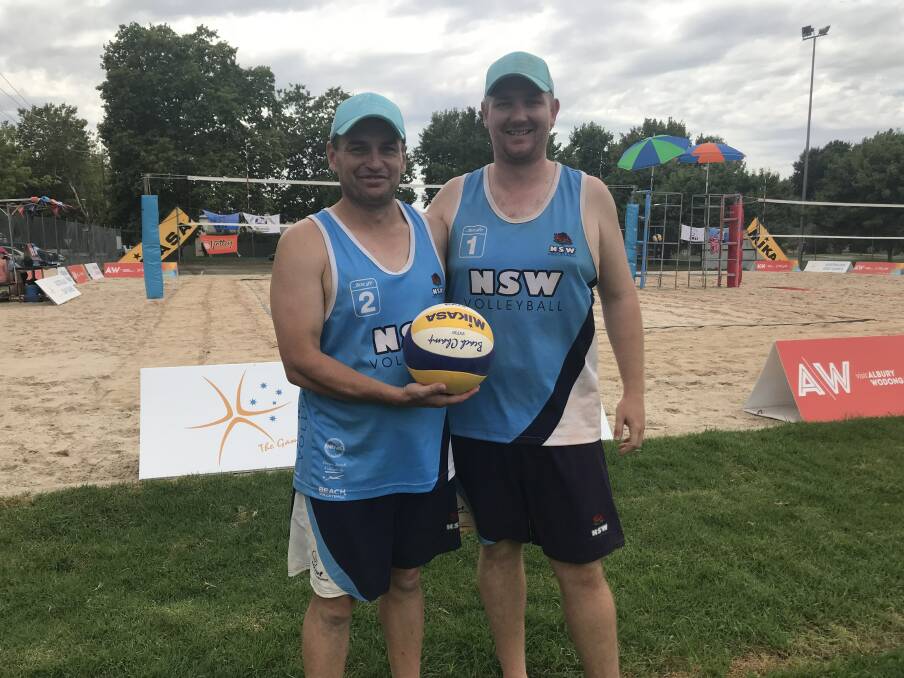 OPPORTUNITY: Matthew Shannon and Matthew Lloyd together at the Australian Deaf Games in Albury this week. The pair also play together in the Wagga competition. Picture: Supplied  