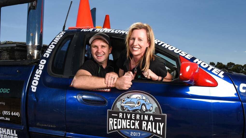 TEAM WORK: VK Logic's Justin van Klaveren and Belinda Stewart are all set to support the Ellroy team at the Riverina Redneck Rally. Picture: Mark Jesser 
