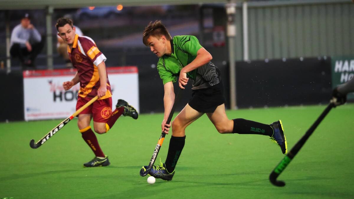 TOP YEAR: Riley Makeham in action for Harlequins in the divison one Wagga Hockey grand final. Picture: Emma Hillier