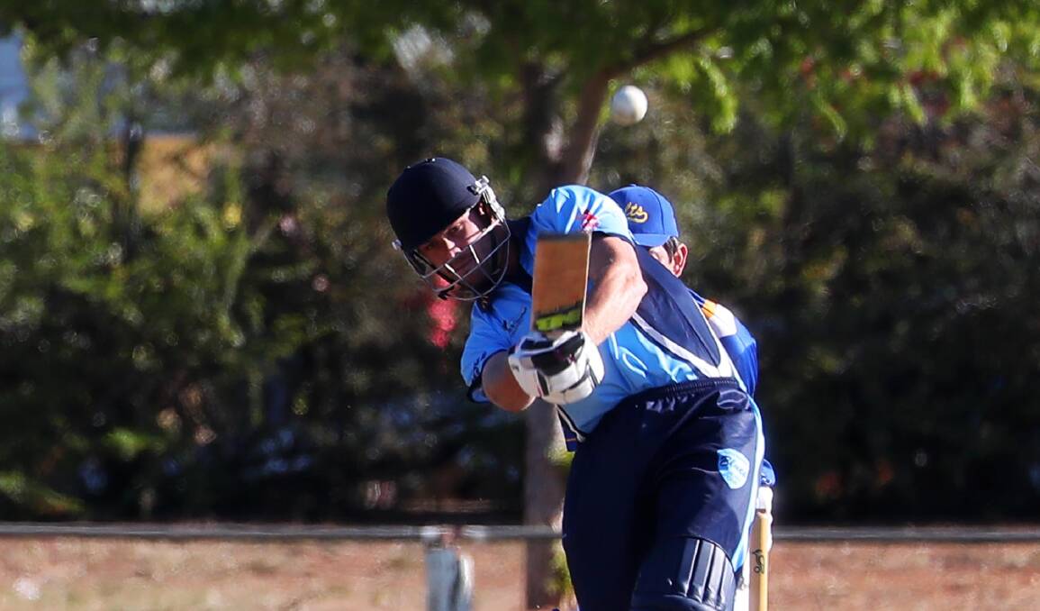 CLEAN STRIKER: South Wagga batsman Luke Gerhard will return to the Blues' line up for Saturday's Twenty20 clash with Lake Albert at Rawlings Park in round three of Wagga Cricket. Picture: Les Smith