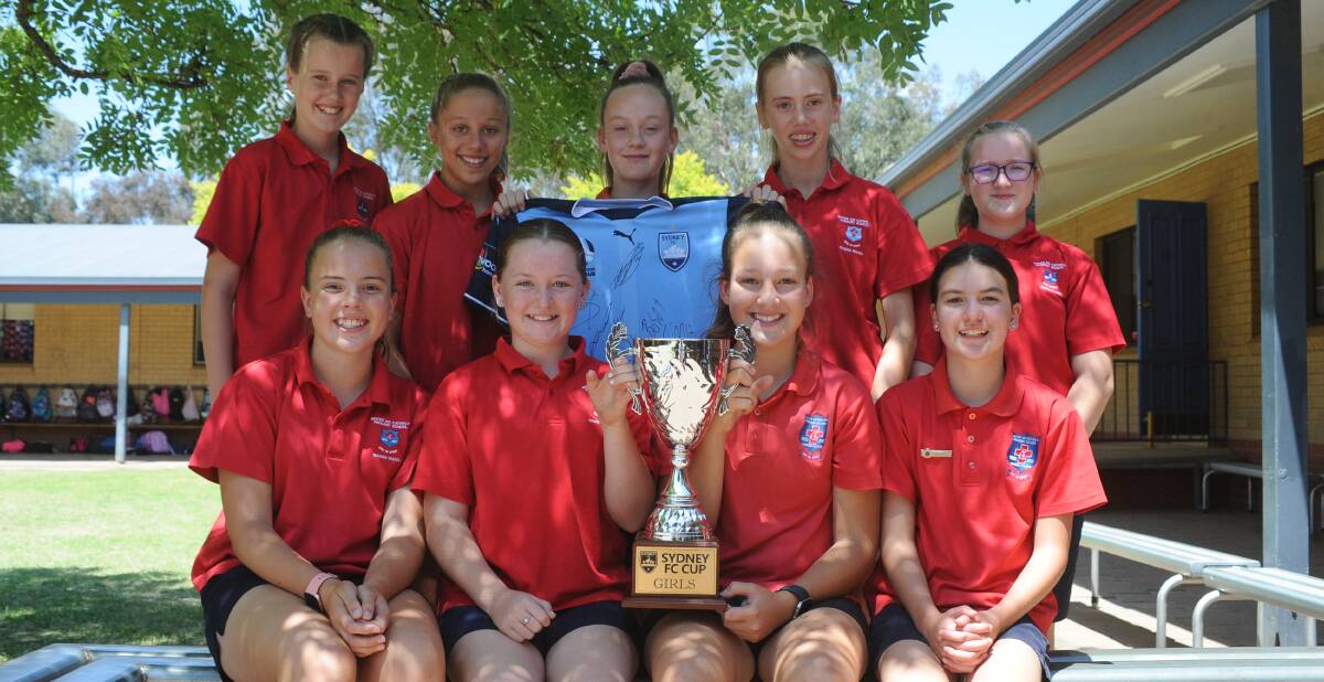 TOP TEAM: (left, from back) Ava Moller, Emma Devries, Alexis Bailey, Olivia Hunt, Lucy Kirkaldy, Elisa Cook, Ruby Marchioni, Amity Wood and Tempey Nicholson.