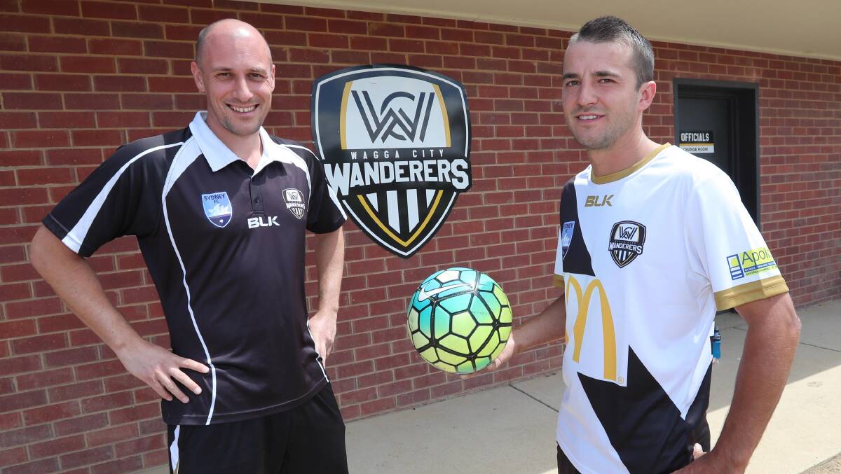 BOLSTERED: Wanderers have kept busy in the off-season with plenty of senior signings but coach Ross Morgan (left) is eager to see a top-tier club made available to Wagga players.