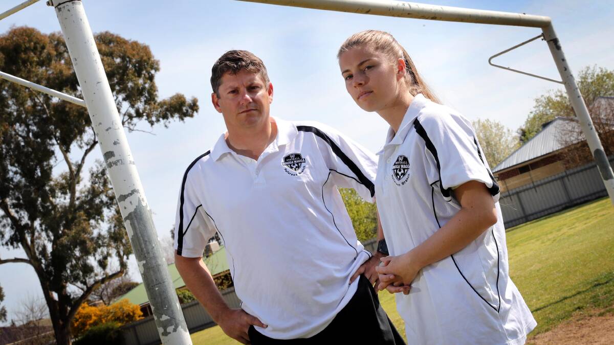 LEADERS: Ross Duckitt (2017 senior referee of the year) and Karyssa McKenzie (2017 youth referee of the year) discussed referee shortages last year. Now, Football Wagga Wagga are doubling down on their referee abuse policy. 