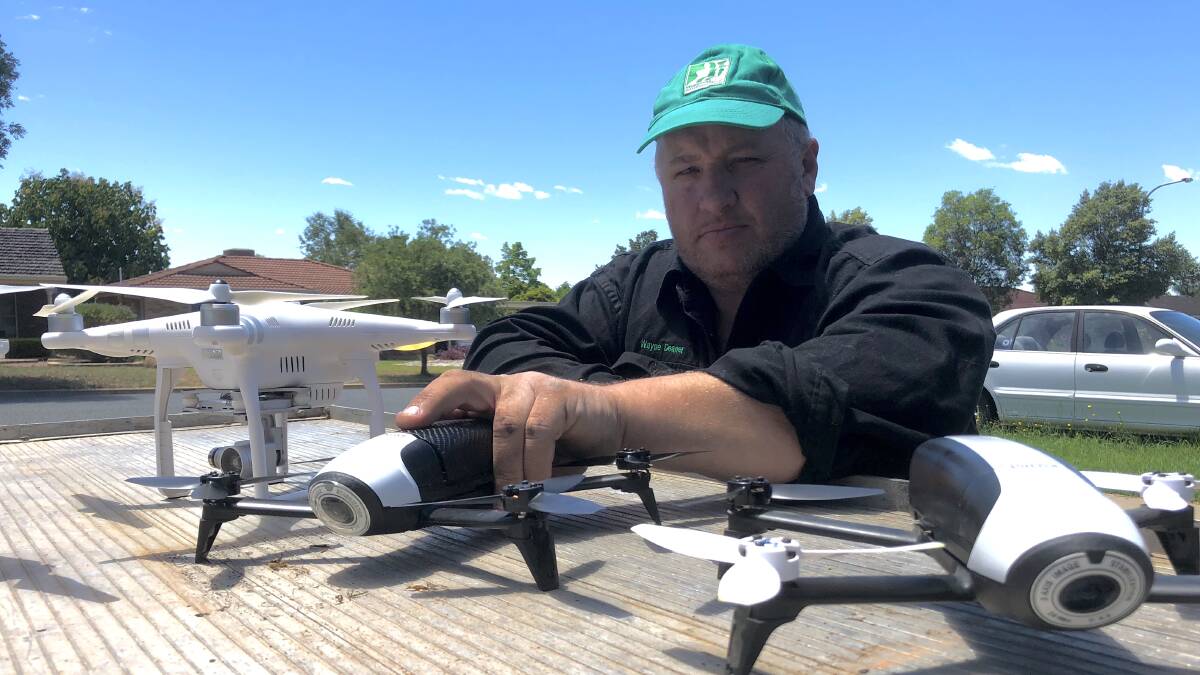 FLY CASUAL: Neighbourhood Watch president Wayne Deaner has cautioned against non-regulation drone use. Picture: Lachlan Grey